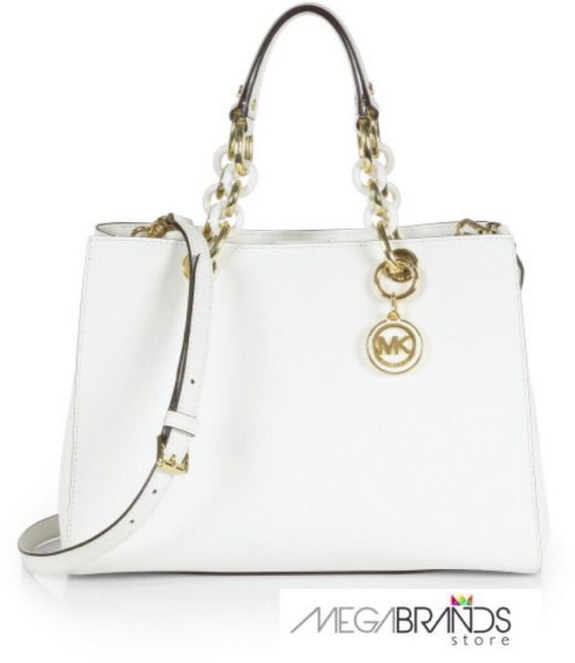 Cynthia Medium Satchel White