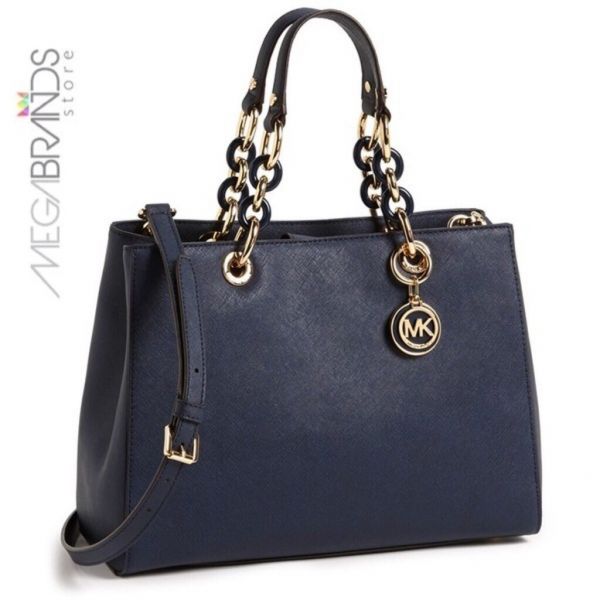 Cynthia Medium Satchel Navy